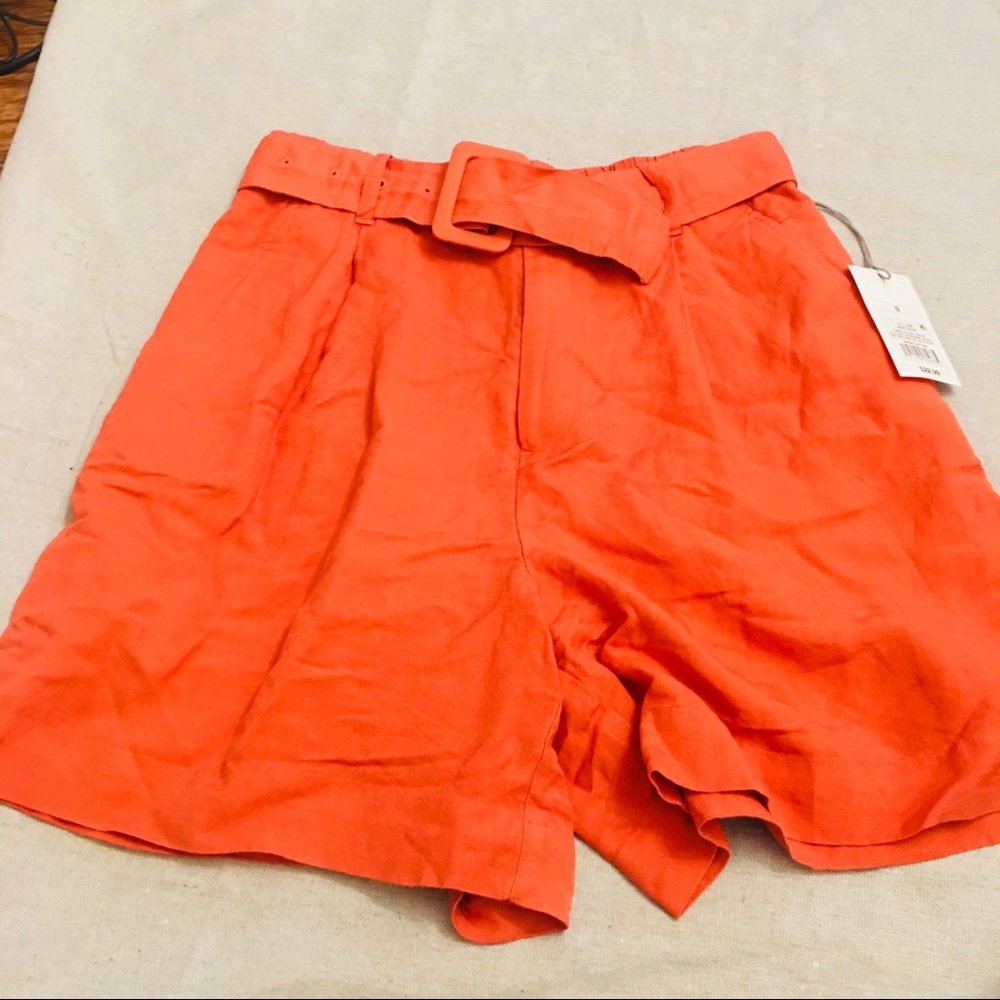 New Linen Belted Shorts